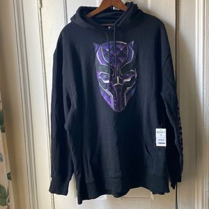 Blank Panther Hoodie - New- 3XL FITS LARGE - XXL, XXXL